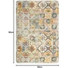 Kimode boho gėlės, medalionas, mažas vidaus kilimėlis 60 x 90 cm, skalbiamas koridoriaus kilimėlis, minkštas neslystantis vonios kilimėlis vonios kambariui, virtuvei, miegamajam, įėjimo zonai