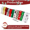 Kingovalley 12 kalėdinių juostelių ritinių, 2,5 cm x 4,5 m, kalėdinės temos, spausdintos satino grosgrain juostelės aukso ir sidabro metalo blizgučių juostelės kalėdinėms dovanoms, žiemos šventėms, festivalio dekoravimui