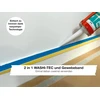 Kip 367 Multi-tape - 2 in 1 washi-tec ir audinio juosta maskavimui, apsaugai ir tinkavimui 36 mm / 24 mm x 25 m | Maskavimo juosta ir valymo juosta sienų dažams, glaistui, akrilui, dažymui ir lakavimui