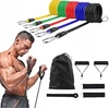 Kiti Korselo treniruočių gumų rinkinys, 5 pasipriešinimo gumos, skirtos fitnesui, treniruotėms, su rankenomis, crossfit