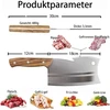Kitory Mėsininko kirvis, 18 cm ašmenys, itin aštrus mėsininko peilis, nerūdijančio plieno kirvis, kaulų kapoklė, kaulų kapoklė šaldytai mėsai ir dideliems kaulams - dvigubi ašmenys