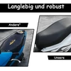 Kkvogmle universalus motociklo sėdynės užvalkalas, neperšlampamas, juodas motorolerio sėdynės užvalkalas, pu oda, elastingas motociklo sėdynės užvalkalas, motociklo apsauga nuo dulkių su velcro tvirtinimu, 80 x 60