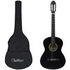 Klasikinė gitara su dėklu pradedantiesiems, juoda, 4/4 39