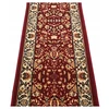 Klasikinis neslystantis bordo spalvos kiliminis takelis Berfin 1025 red, plotis 80 cm, padengtas guma