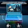 Klim V15 aušinimo padėklas žaidimų nešiojamam kompiuteriui su 15 ventiliatorių + aušintuvas + stabilus Rgb stovas + suderinamas iki 17 colių + 2 Usb prievadai + mobiliojo telefono laikiklis + 5 metų apsauga