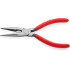 Knipex 25 01 160 plokščianosės replės su pjovimo briauna (radijo replės) su plastiku dengtomis juodai atramentizuotomis rankenomis, 160 mm