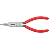 Knipex 25 01 160 plokščianosės replės su pjovimo briauna (radijo replės) su plastiku dengtomis juodai atramentizuotomis rankenomis, 160 mm