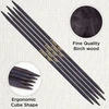 Knitpro J'adore Cubics dvipusiai mezgimo virbalai, 5 vnt. rinkinys - mediniai virbalai kojinėms, kepurėms, pirštinėms, trumpas apskritas mezgimas - 15 cm x 4.50 mm
