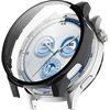 Knoxs kietas dėklas, suderinamas su Huawei Watch Gt 5 46 mm, Hd Pc smūgiams atsparus visapusiškas apsauginis dėklas, itin plonas dėklas su įbrėžimams atspariu ekrano apsaugos stiklu (juodas)