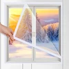 Kocusu langų izoliacinės plėvelės rinkinys, didelis skaidrumas, termoizoliacinė plėvelė nuo šalčio, pvc, termoizoliacinis lango uždangalas su nailono juosta, "pasidaryk pats" apsauginė plėvelė nuo šalčio, langas, minkšta izoliacinė plėvelė, langas nuo šal