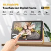 Objektyvas Kodak Skaitmeninis nuotraukų rėmelis, 10 colių Wifi skaitmeninis nuotraukų rėmelis su baterija, 1280 x 800 Ips Hd jutiklinis ekranas, 16 Gb atmintis, išmanusis elektroninis nuotraukų rėmelis, dalinkitės nuotraukomis ir vaizdo įrašais su šeima ir draugais