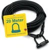 Kohlburg cable lock combination lock [20 m long] - 20 m plieno trosas padengtas velcro tvirtinimo elementais ir skaičių užraktu - keliems dviračiams, valtims, sodo baldams - plieno trosas dviračio užraktas ilgas 20 m