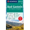 Kompass žygio žemėlapis 040 Bad Gastein, Bad Hofgastein, Dorfgastein 1:35 000: 4in1 žygio žemėlapis su panorama ir aktyviu gidu, įskaitant žemėlapį, skirtą naudoti neprisijungus programėlėje Kompass. Važiavimas dviračiu. Slidinėjimo turai.