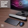 Kompiuterio kolonėlės Kompiuterio garso juosta su usb maitinimu gogroove sonaverse ubr (juoda) - led akcentai, priekinis mikrofono ir ausinių lizdas, mini garso juosta 42 cm ilgio, kampuotas dizainas, idealiai tinka mažiems stalams