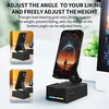Kompiuterio kolonėlės Cyboris sulankstomas telefono stovas su garsiakalbiu, belaidis bluetooth garsiakalbis su telefono stovu ir neslystančiu pagrindu, led rgb apšvietimas, hd erdvinis garsas, suderinamas su telefonais, planšetiniais kompiuteriais