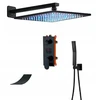Komplekt dušo su Led ir vandens kriokliu, juodas matinis