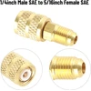 Kondicionierius R410a A/c žarnos adapteris 1/4" Sae išorinis į 5/16" Sae vidinį Hvac žarnos jungtis mini split sistemų oro kondicionieriams (r410a išorinis 1/4sae vidinis 5/16sae)