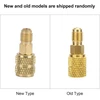 Kondicionierius R410a A/c žarnos adapteris 1/4" Sae išorinis į 5/16" Sae vidinį Hvac žarnos jungtis mini split sistemų oro kondicionieriams (r410a išorinis 1/4sae vidinis 5/16sae)