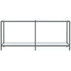 Konsolinis staliukas, baltas, 180x35x75,5cm, grūdintas stiklas