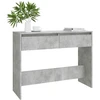 Konsolinis staliukas, betono, 100x35x76,5cm, apdirbta mediena