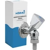 Ventiliatorius Kör4u 1/2 colio chromuotas kampinis ventilis su gaubto rankena ir atbulinio srauto prevencija, integruotas vamzdžio aeratorius, tinkamas skalbimo mašinai arba indaplovei