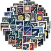 Kosmoso lipdukai Visatos astronautų lipdukų rinkinys, 50 vnt., skirti riedlentėms, grafiti, motociklams, dviračiams, snieglentėms, bagažui, nešiojamam kompiuteriui, automobiliui, lagaminui vaikams ir paaugliams, vandeniui atsparūs vinilo lipdukai