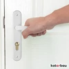 Kotarbau® Durų rankena 72 mm Dešinė Kairė profilio cilindrui Balta Durų furnitūra Durų rankena Durų rankenų komplektas Kambario durų skląstis Aliuminis