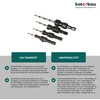 Kotarbau® Hss grąžtų su įgilinimu komplektas 4 vnt. 8-14 mm medienai su reguliuojamu gręžimo gyliu