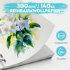 Koviede 100% medvilnės akvarelinio popieriaus bloknotas - 3 pakuotės (90 lapų) A5 300g/m² šalto spaudimo spiralinis akvarelės eskizų sąsiuvinis, menininko kokybės meno reikmenys suaugusiems