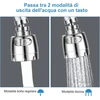 Krano aeratorius, krano aeratorius, 360° pasukamas, su abs filtru, krano priedas su dviem skirtingais vandens srauto keliais, su dviem adapteriais, tinkamas voniai, virtuvei