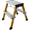 Krause Rolly 130044 dvigubos sulankstomos kopėčios 2 x 2 pakopos, geltonos