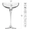 Krosno taurės šampanui, šampano taurės, 6 vnt. rinkinys, 240 ml, Harmony kolekcija, puikiai tinka namams, restoranams ir vakarėliams, prosecco taurė, galima plauti indaplovėje