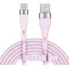 Krüger&matz Km1268-1p Usb kabelis - Usb Type C 1 m silikoninis rožinis
