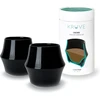 Kruve Cascade porcelianinis dvigubų sienelių espresso puodelis, 70 ml, sensorinis (2 vnt.) (juodas)