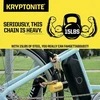 Kryptonite Unisex suaugusiųjų New York Fahgettaboudit grandinė 1415 (14 mm x 150 cm) su Ny Disc 15 mm grandinės užraktais, juoda/geltona, (1410) 14 mm x 60 colių