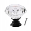 Kryštolinė baldų rankenėlė, juoda, 30mm, Glamour stilius