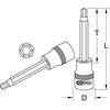 Ks tools 911.166 šešiakampis antgalis, su rutuliniu galu, ilgas, 1/2 colio, 10 mm