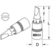 Ks tools 918.1486 1/4 colio chromeplus antgalio lizdas, skirtas įsukamiems varžtams, 8 mm