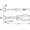 Ks Tools Ergotorque Vde replės plokščios, 165mm