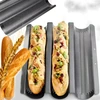 Kuchenprofi forma 3 bagetėms, užkepėlėms, bandelėms kepti, metalinė skarda
