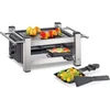 Sumuštinių keptuvas Küchenprofi Raclette Taste4, raclette 4 asmenims, nepridegančia danga padengta grilio plokštė, galima naudoti iš abiejų pusių, 4 raclette keptuvės ir raclette grandiklis, raclette grilis su šoninėmis rankenomis