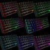 Kuiyn 60% laidinė kompaktiška žaidimų klaviatūra 61 klavišas 11 viso klavišo Rgb apšvietimo efektų Anti-ghosting + laidinė lengva žaidimų pelė optinė korio pelė + pelės kilimėlis