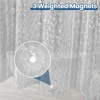 Kuogas dušo užuolaida 100 x 200 cm, atspari pelėsiui, su 3 stipresniais magnetais apačioje, skaidri su 3d mozaikos raštu, vandeniui atsparios Eva plastiko dušo užuolaidos voniai su 12 žiedų