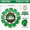 Kurstol Deimantinis pjovimo diskas šaknims, 125 mm x 22,23 mm, deimantinis pjovimo diskas medžių kamienams, medienos atliekoms, stogo plokštėms, kietai gumai, asfalto velenui, 22,23 mm