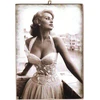 Plakatas Kustom Art Cucuba paveikslas vintažiniu stiliumi Sophia Loren Venecijoje kolekcijai, atspausdintas ant medžio, 18 x 25 cm