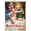 Plakatas Kustom Art paveikslų serija, reklaminis vintažinis retro Boro talko pudros atspaudas ant medžio, 25 x 18 cm