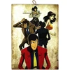 Plakatas Kustom Art Vintage stiliaus Lupin Iii kolekcijos personažų atspaudas ant medžio
