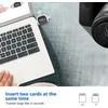 Atminties kortelė Kuwung 2 vnt. universalus 4-in-1 Sd Tf kortelių skaitytuvas su keliomis jungtimis, micro sd kortelių skaitytuvas, sd/micro sd atminties kortelių skaitytuvas, didelės spartos kortelių skaitytuvas, plug and play, suderinamas su android, ios ir kt., juodas