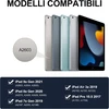 Kvago itališkas klaviatūros dėklas, skirtas ipad 10.2 colių 9/8/7 kartai, klaviatūra, skirta ipad 10.2 colių 2021/2020/2019/ipad air 3/ipad pro 10.5 colių, nuimama belaidė bluetooth klaviatūra