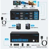 Monitorius Kvm jungiklis 2 Pc 3 Monitoriai 8k60hz su Usb 3.0
